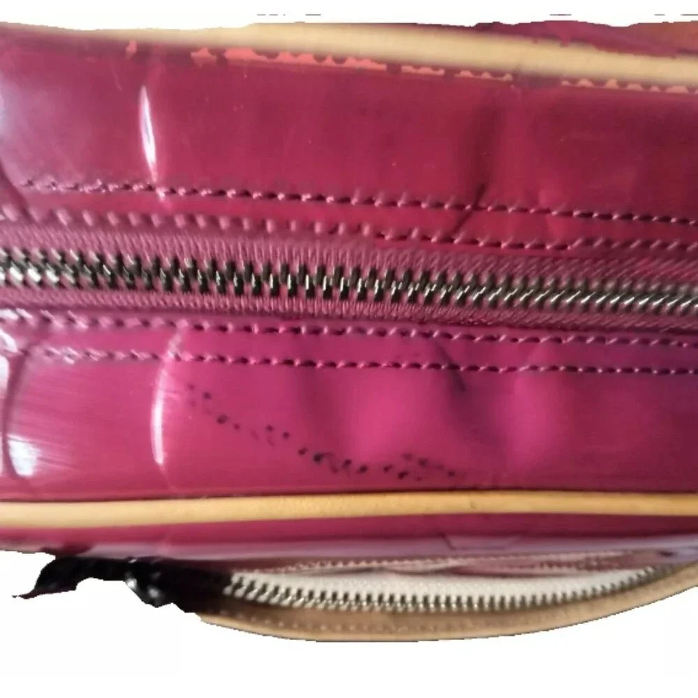 Coach Peyton Embossed Patent Leather Satchel Red Handbag F20065